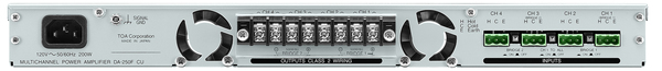 DA-250FH CU DIGITAL POWER AMPLIFIER- 4X 250 W @ 70V- 2X 500 W @ 140V (1U)
